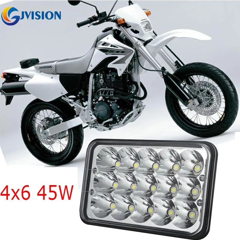 Квадратная светодиодная фара для Honda XR250 XR400 XR650 Suxuki DRZ Motor 4*6 дюймов