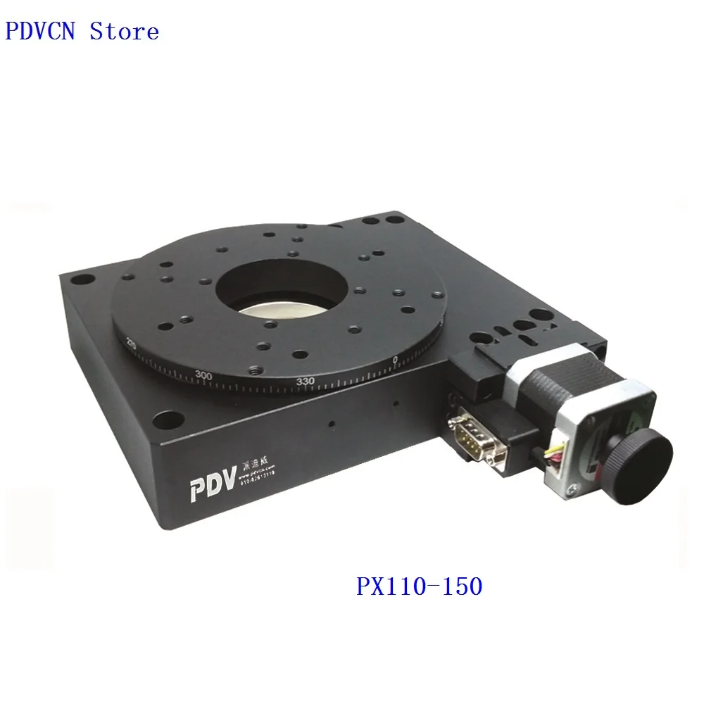 PDV PX110 150 Электрический поворотный этап электрическая вращающаяся платформа