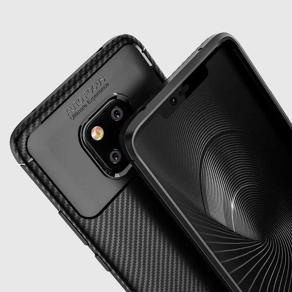 Case For Huawei Mate 20 Pro Silicone Carbon Fiber Soft Cover Honor 8C 10 Lite Coque Magic 2 Funda |