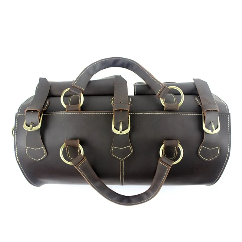 Men Bag Multifunction Genuine Leather Travel Bags Tote For Business Crazy Horse Man Handbag Messenger | Багаж и сумки