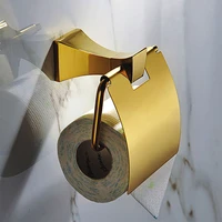 wall mounted luxury brass copper gold toilet paper holder golden tissue bar bathroom accessories ml440