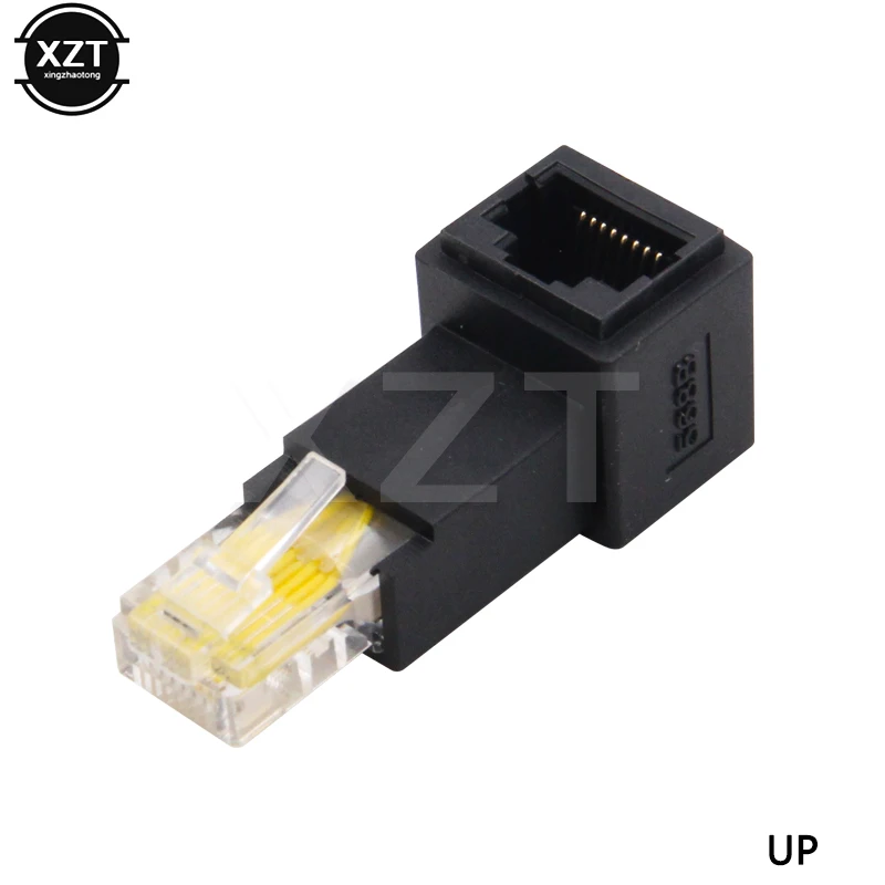 PZ 1 шт. многоугольный 90 градусов RJ45 вверх вниз правый левый угловой 8P8C FTP STP UTP Cat 5e Lan