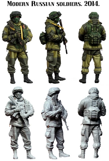 1/35 масштаб неокрашенные смолы фигура современные российские солдаты Крымская