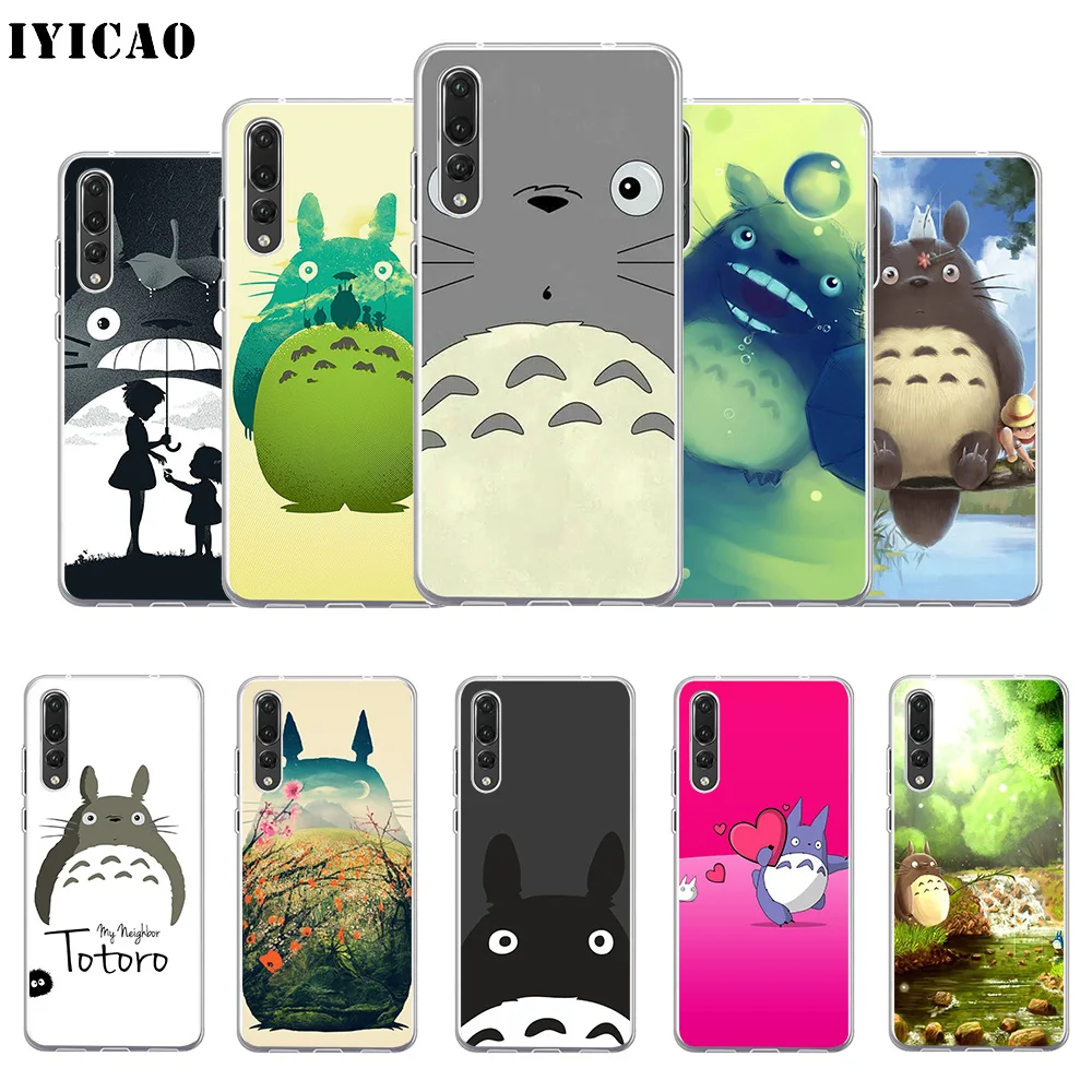 IYICAO милый мягкий силиконовый чехол для телефона Tonari no Totoro Huawei P30 P20 Pro P10 P9 P8 Lite P Smart