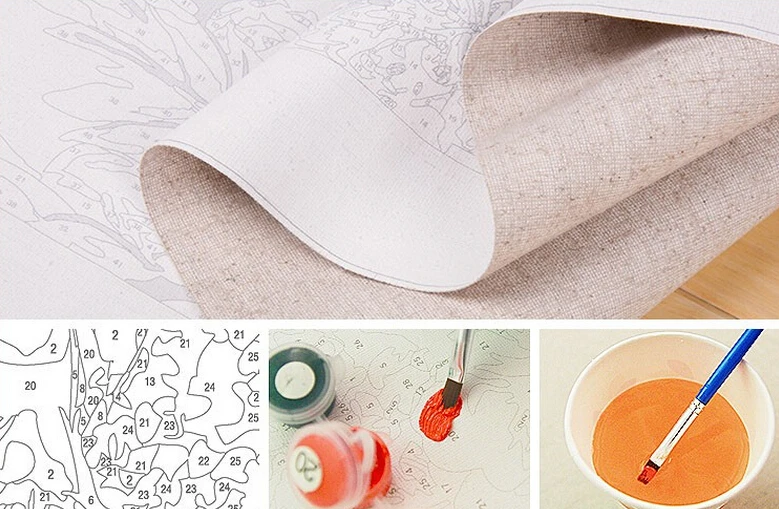 Безрамное Стены Искусства Diy Нефть Фотографии Живопись By Numbers Ручная ручная