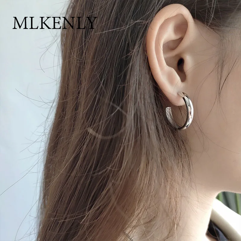 MLKENLY серьги гвоздики толстые круглые минималистичные Эффектные ювелирные