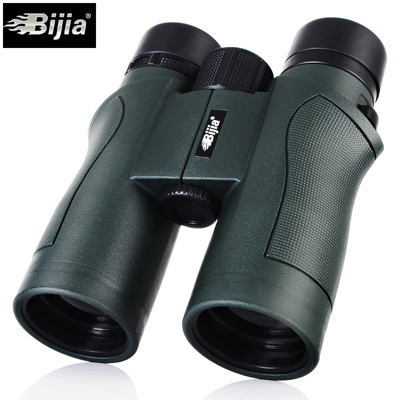 Бинокль BIJIA 10x42 водонепроницаемый зеленый военный телескоп высокой мощности с