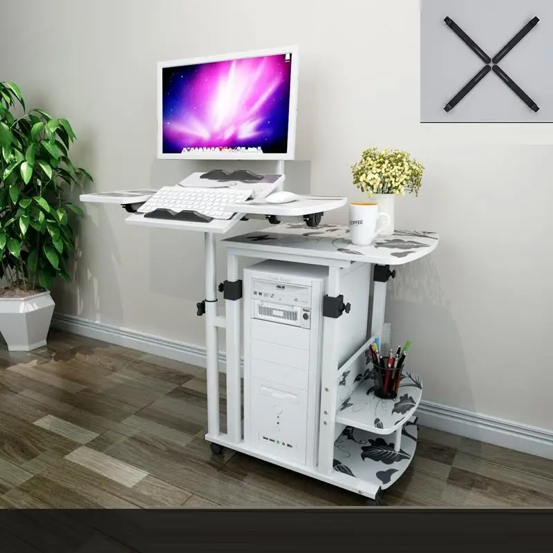 Version H Escritorio поднос для кровати маленький Schreibtisch подставка для ноутбука Tafel Регулируемая прикроватная тумбочка Меса ноутбук стол для изучения компьютерный стол - Цвет: Version H