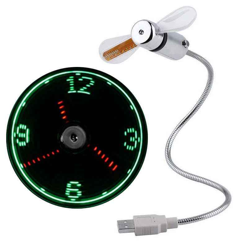 Mini-USB светодиодный мигает в режиме реального времени Дисплей Функция часы гибкие