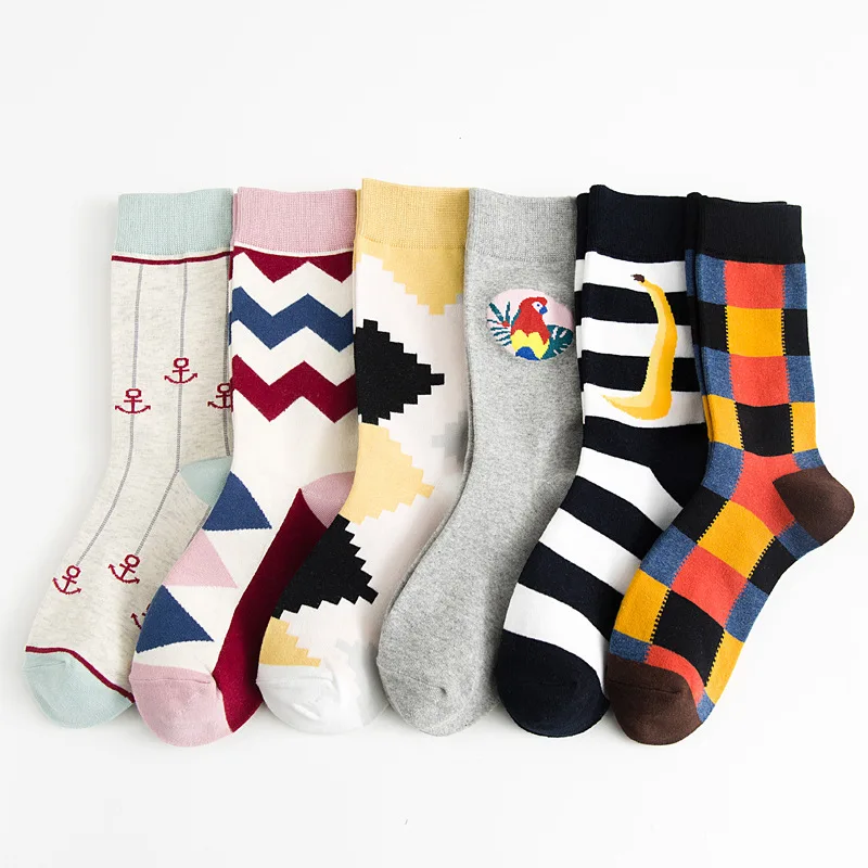 2018 autumn and winter new England wind socks personalized foreign trade couple ladies cotton stockings |