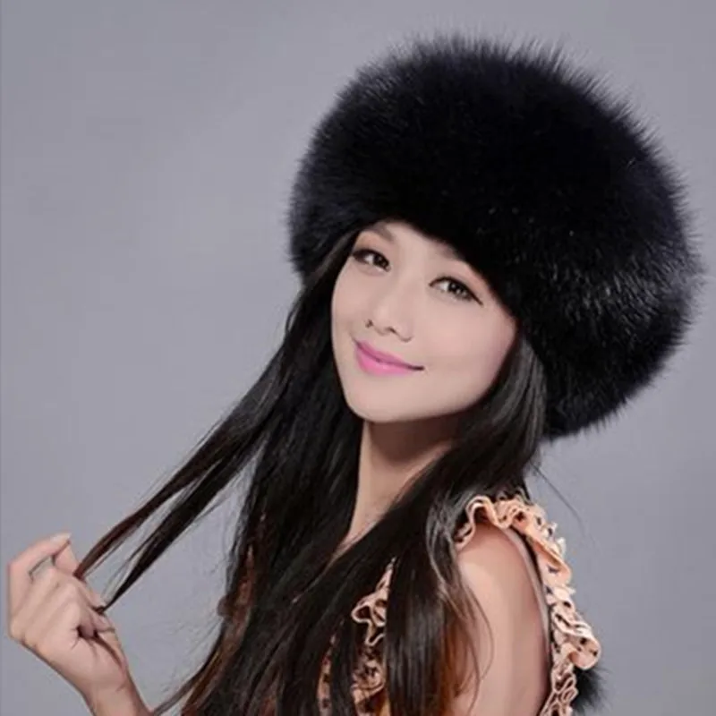 Женская шапка из лисьего меха 2017 новая зимняя теплая меховая натурального