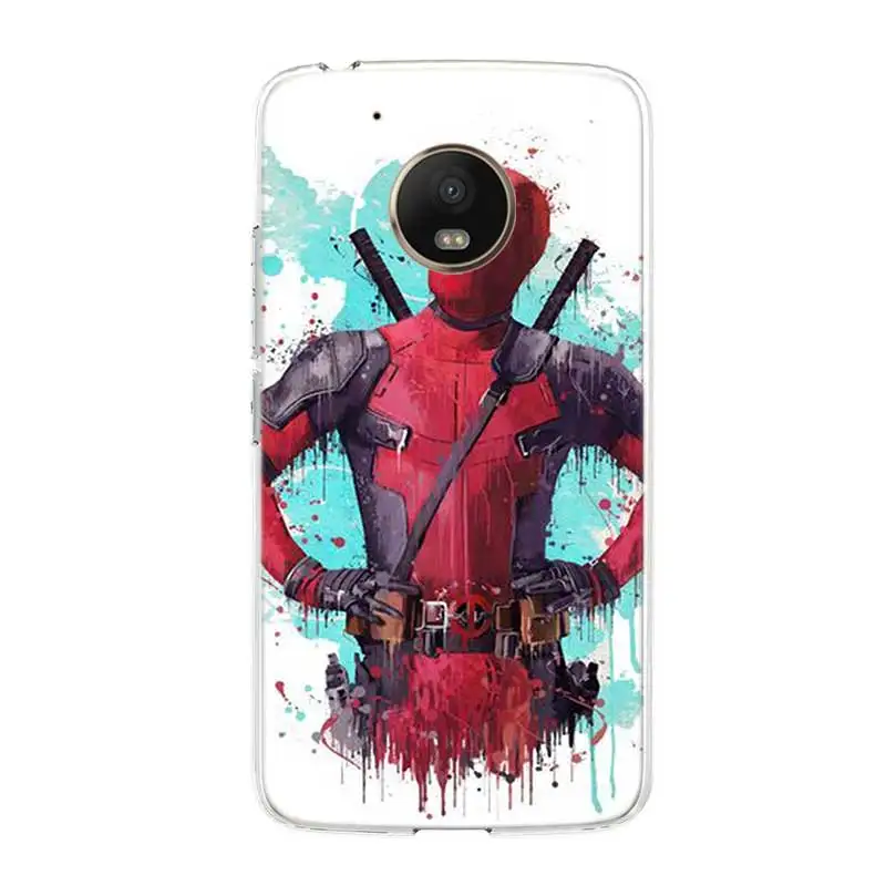 Marvel Hero Deadpool Back case Soft TPU Heart Phone Case For Motorola MOTO G7 G6 G5S G5 E6 E5 E4 Plus power G4 Play Cover |