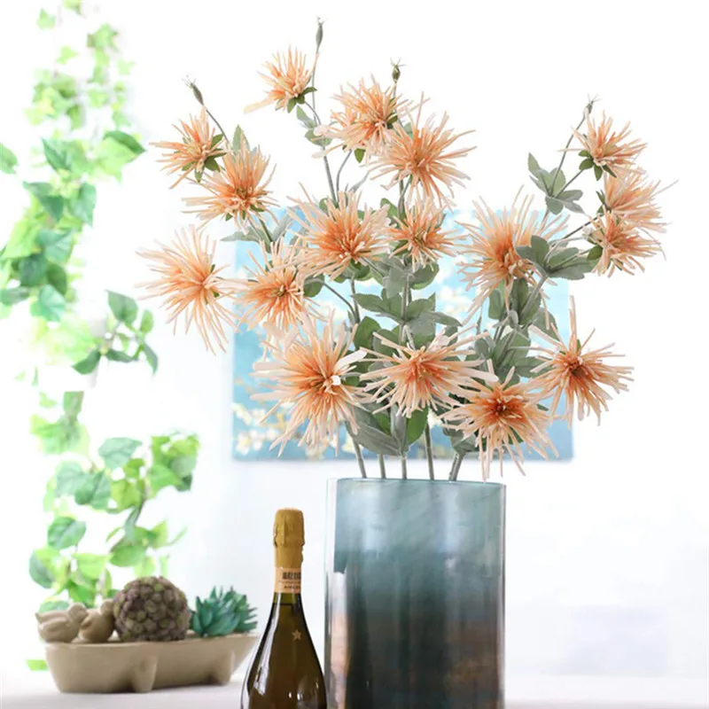 Искусственная Хризантема цветы искусственный Шелковый букет имитация цветов