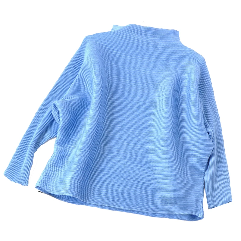 Женская футболка Changpleat однотонная плиссированная водолазка большого размера 2019