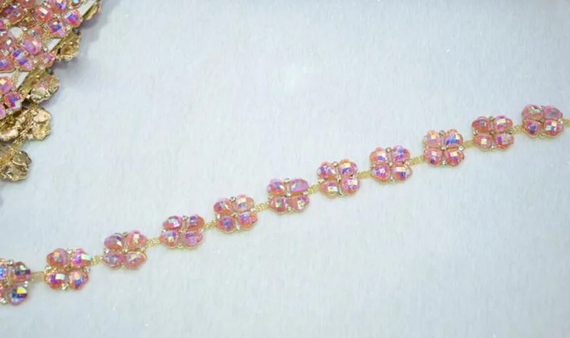 5 ярдов четырёхлистный клевер розовый цвет искусственная Бриллиантовая кожа для