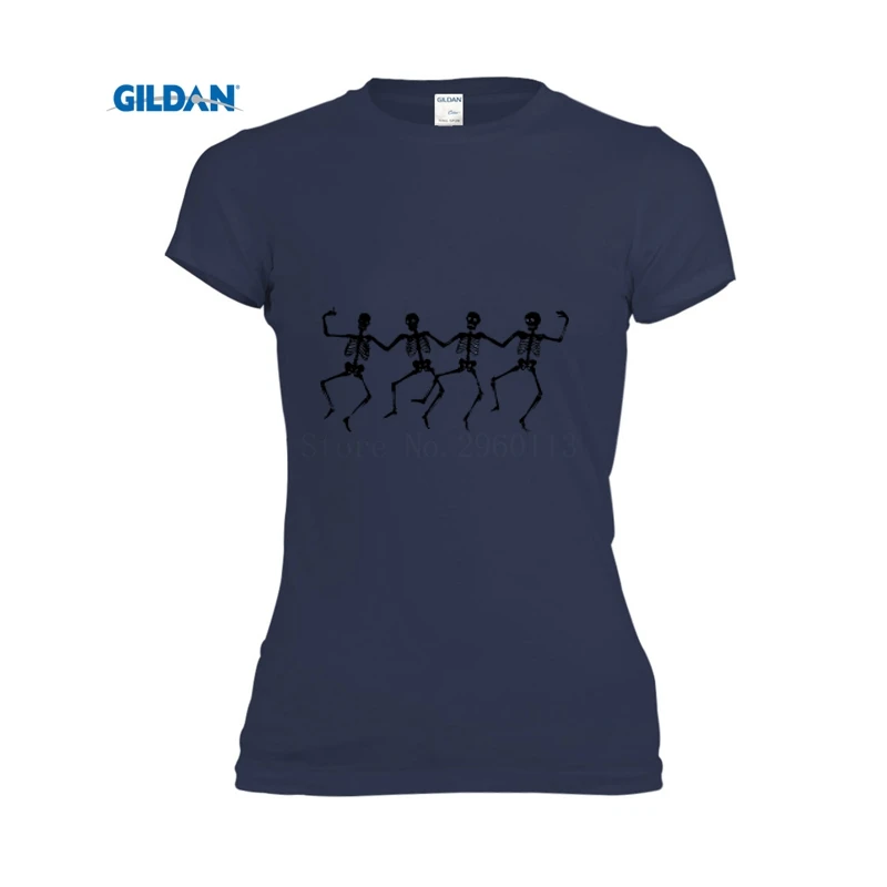 100% cotton O-Neck clothes Skeleton Lovely Ladies t shirt 2017 new fashion top brand female t-shirt women's tops |