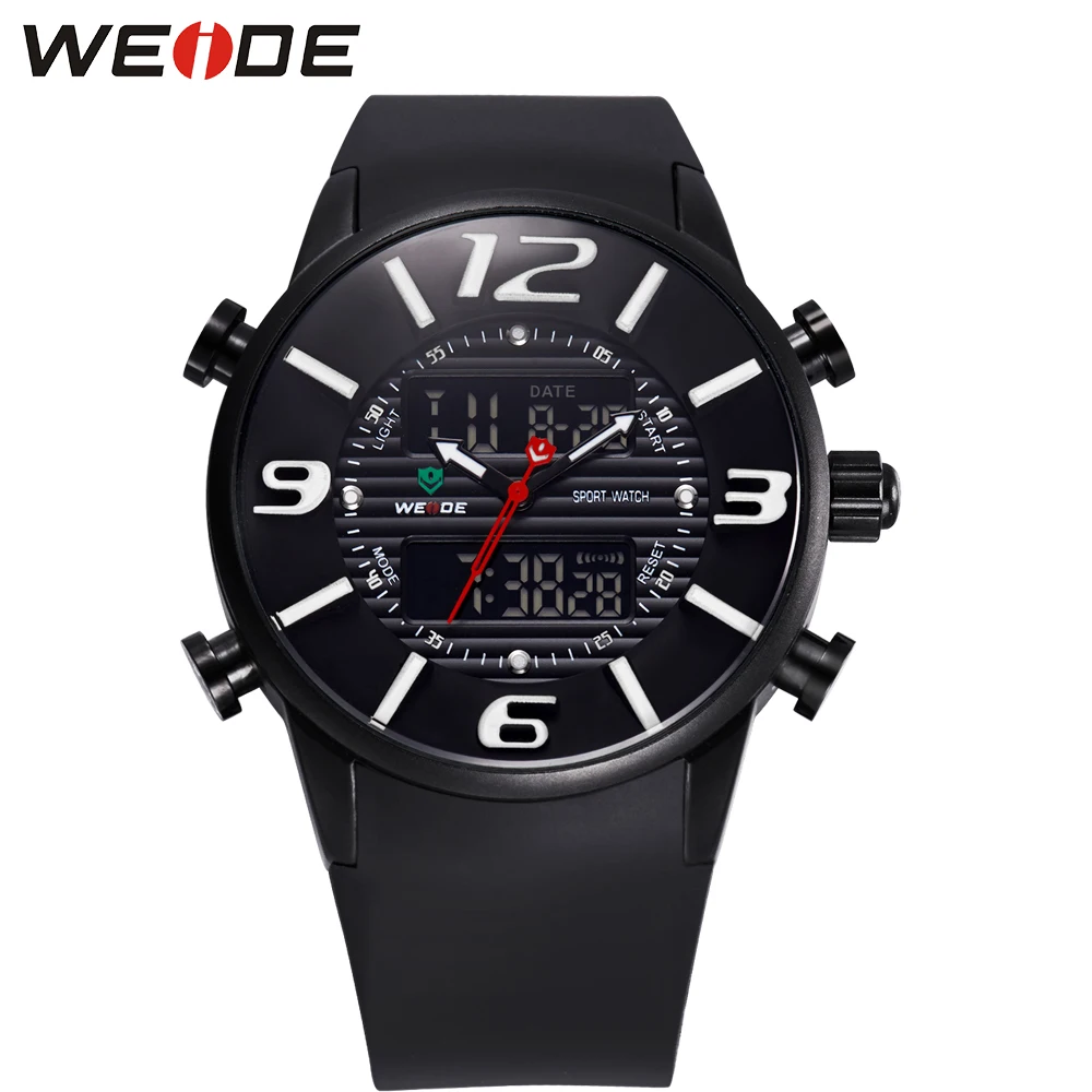 Новинка 2017 года белый WEIDE Мода Повседневная часы Водонепроницаемый ЖК-дисплей