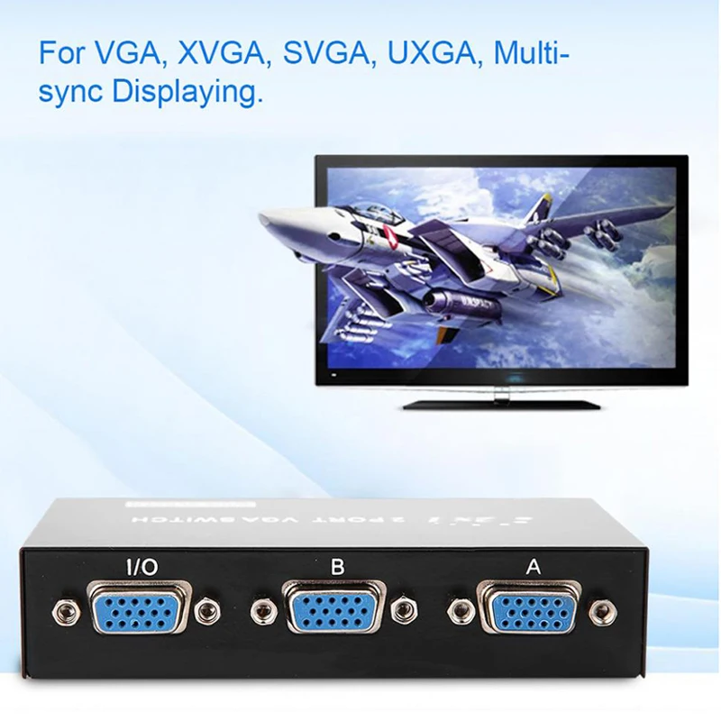 Выключатель VGA 2 в 1 сплиттер для синхронизации данных переключатель монитора с
