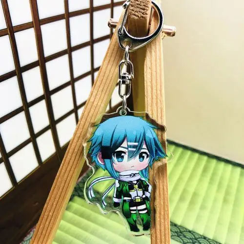 HKXZM Anime Sword Art Online Kirigaya Asuna Tsuboi Sachi Rika Cartoon Pendants Acrylic keychain Figure Model Toys | Игрушки и хобби