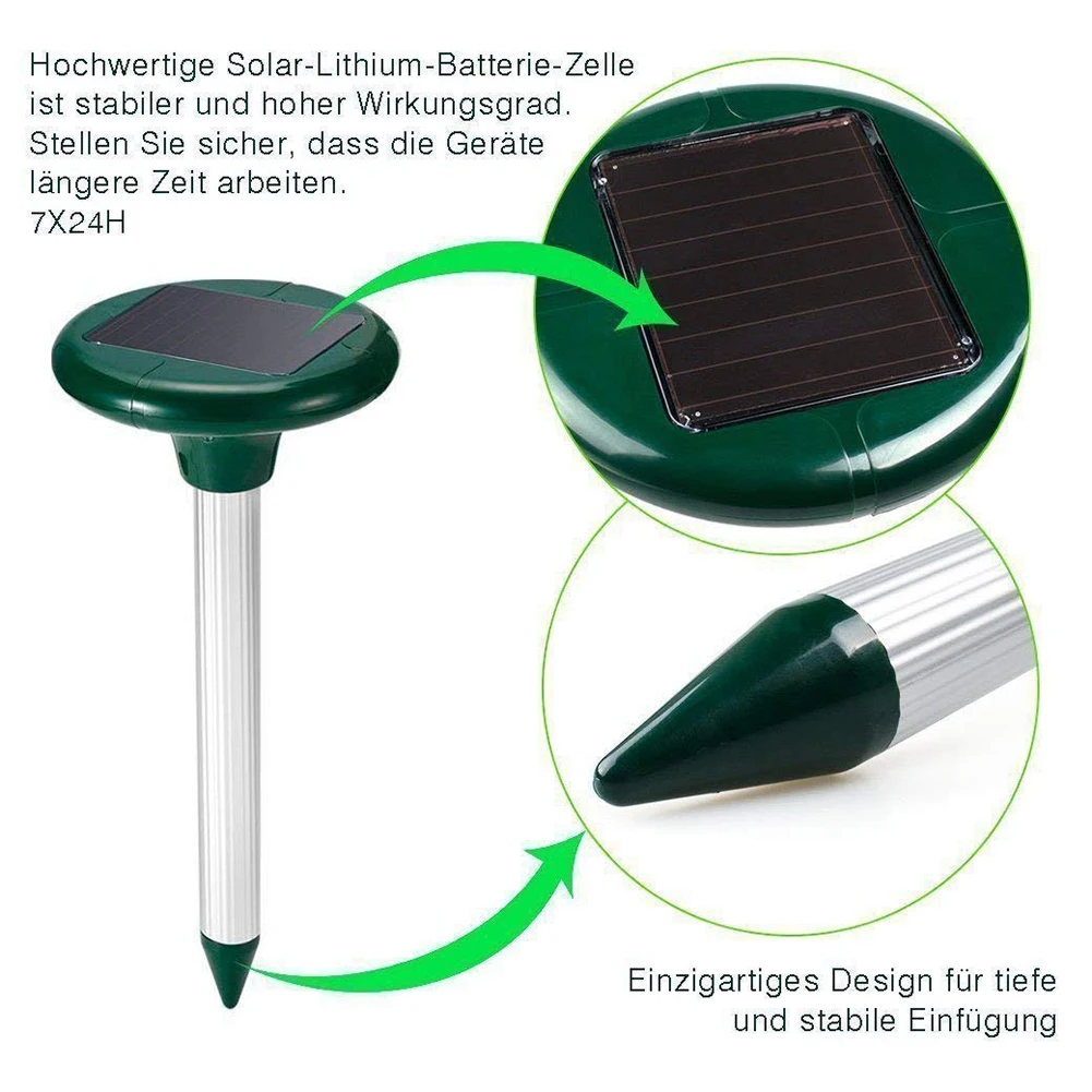 Новинка ультразвуковая волна отпугиватель крыс на солнечной батарее змея грызун