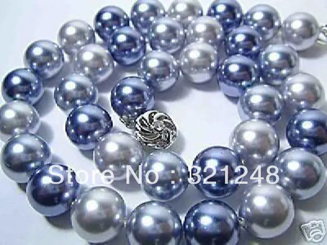 

Wholesale price fashion 35inc long chain neckalce 10mm multicolor shell faux pearl round beads jewelry making 18inch MY2015