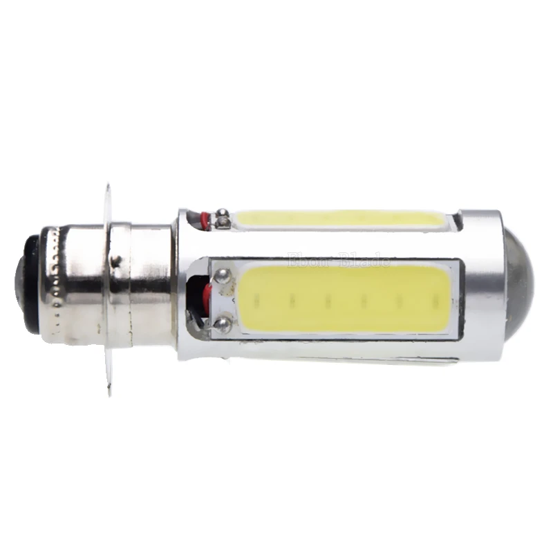 2 шт. P15D H6M 12 В DC мотоцикл светодиодные фары COB 25 Вт Hi/Lo луч подходит для большинства мотоциклов скутер Глобус лампы