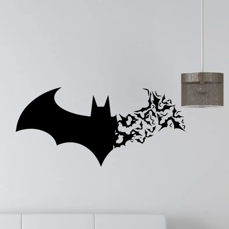 Креативный герой Бэтмен Графический съемный милый стикер на стену DIY виниловая