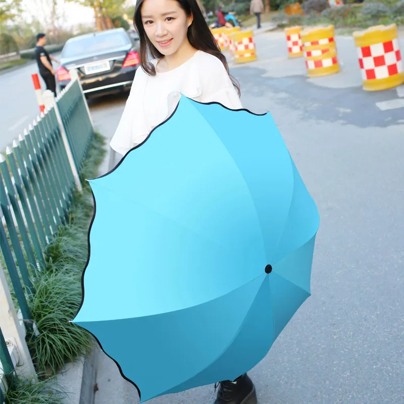 Umbrella small black umbrella sun sunny discoloration in case of water sunscreen plastic | Дом и сад