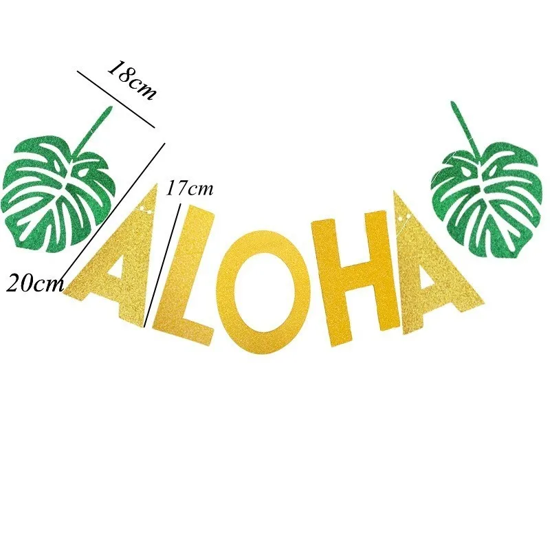 1 set Aloha 1 Набор, серия фламинго, одноразовая посуда, бумажная тарелка/чашка, декор стола, тема для летней вечеринки, свадьбы, предметы для украшения дня рождения - Цвет: 1 set Aloha