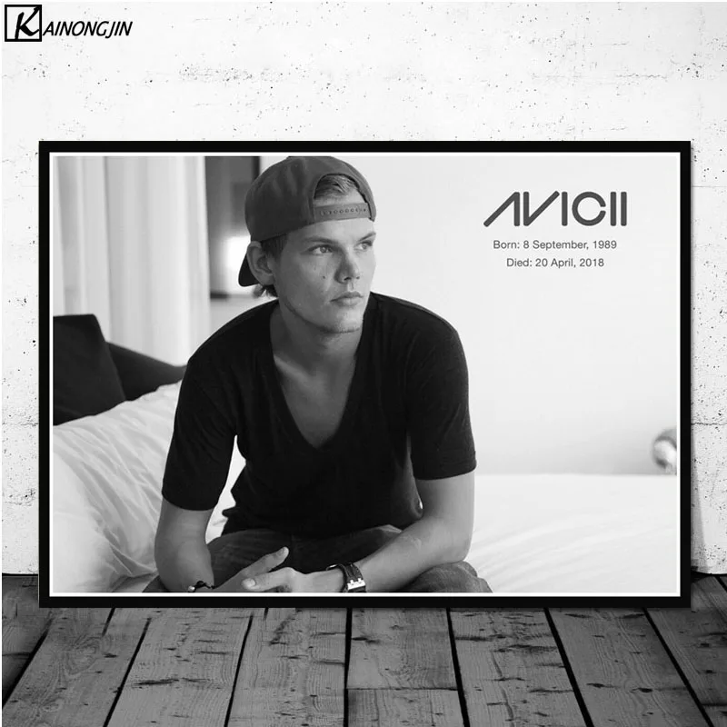 019 Avicii плакат DJ МУЗЫКА певица звезда Легенда плакаты и принты Холст Живопись стены Искусство картина для гостиной домашний декор - Цвет: 019