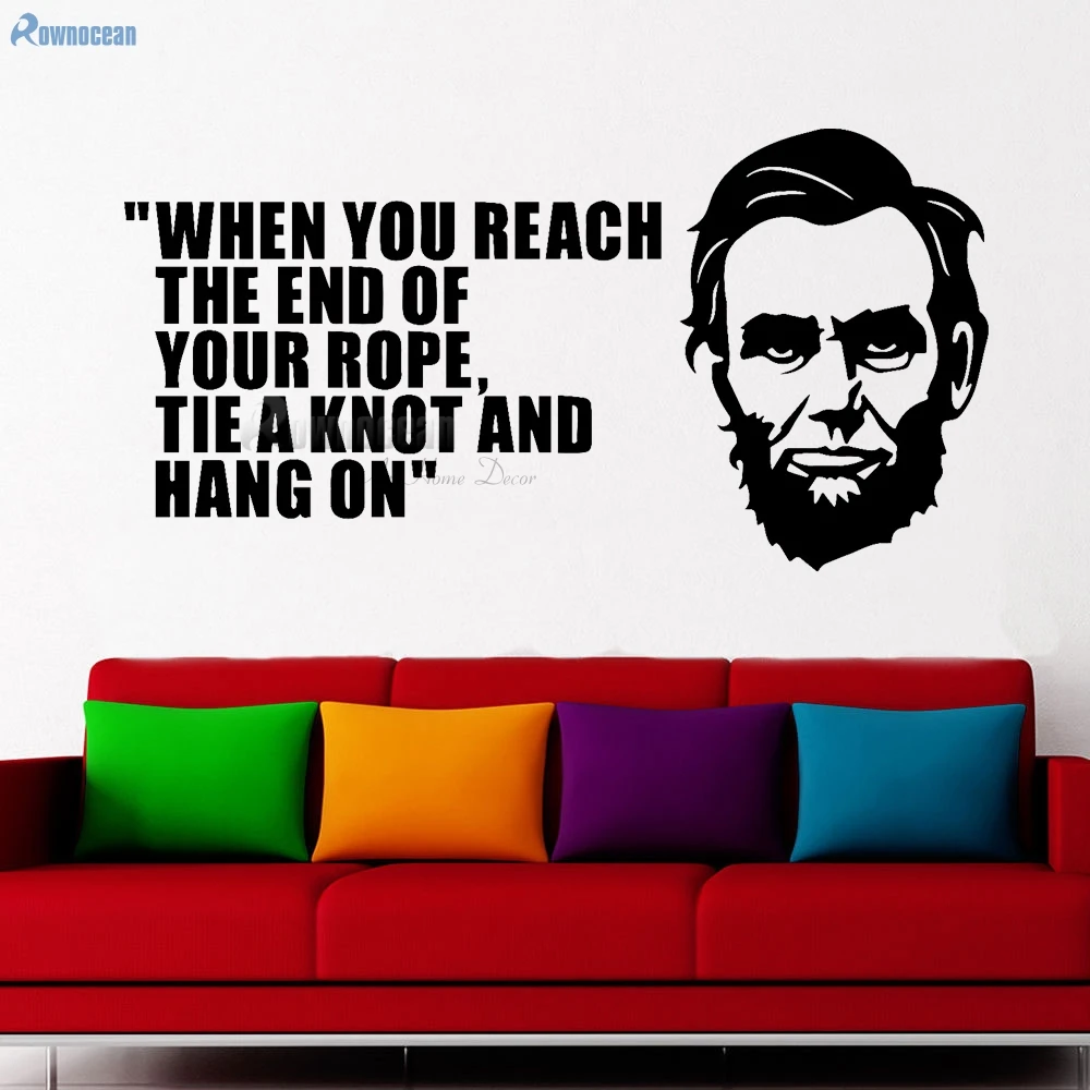 Настенные стикеры Авраама Линкольна виниловые украшения для дома гостиной