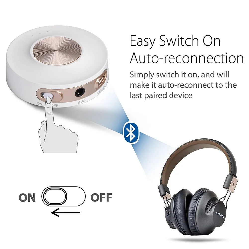 Avantree Bluetooth передатчик, DUAL LINK aptX низкая задержка для ТВ/ПК, встроенный аккумулятор портативного использования, диапазон класса 1, RCA V4.2