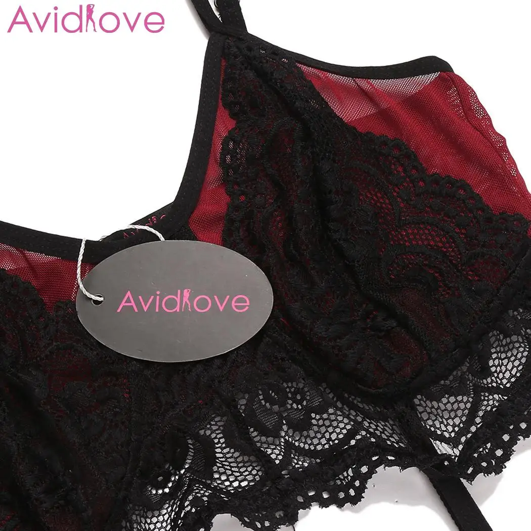 Avidlove женское сексуальное нижнее белье Эротическая Ночная сорочка с бретелькой