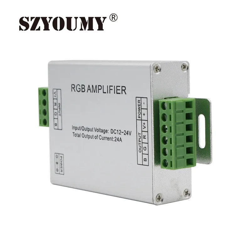 SZYOUMY LED RGBW/rgb усилитель DC12 24 В 24а 4 канала Светодиодная лента репитер питания пульт
