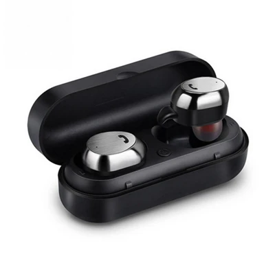 Black Lyenn TWS Bluetooth наушники беспроводные наушники с микрофоном Handsfree Мини Bluetooth наушники слуховой аппарат с зарядным устройством - Color: Black