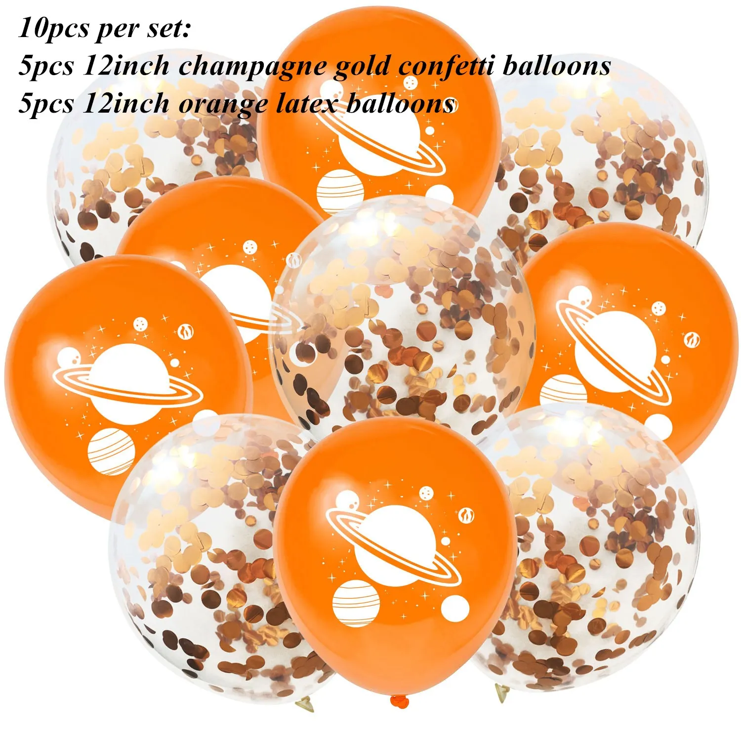 10pcs set 4 Ракета, космонавт, фольгированные шары для маленьких мальчиков, конфетти, латексные шары, игрушки для празднования дня рождения, украшения для детей, космические шары - Цвет: 10pcs set 4