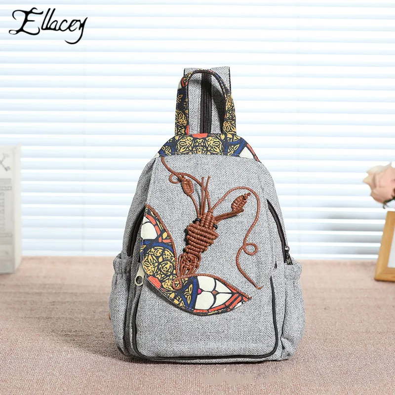 Рюкзак ручной работы в этническом стиле многослойный Легкий Прочный Школьный