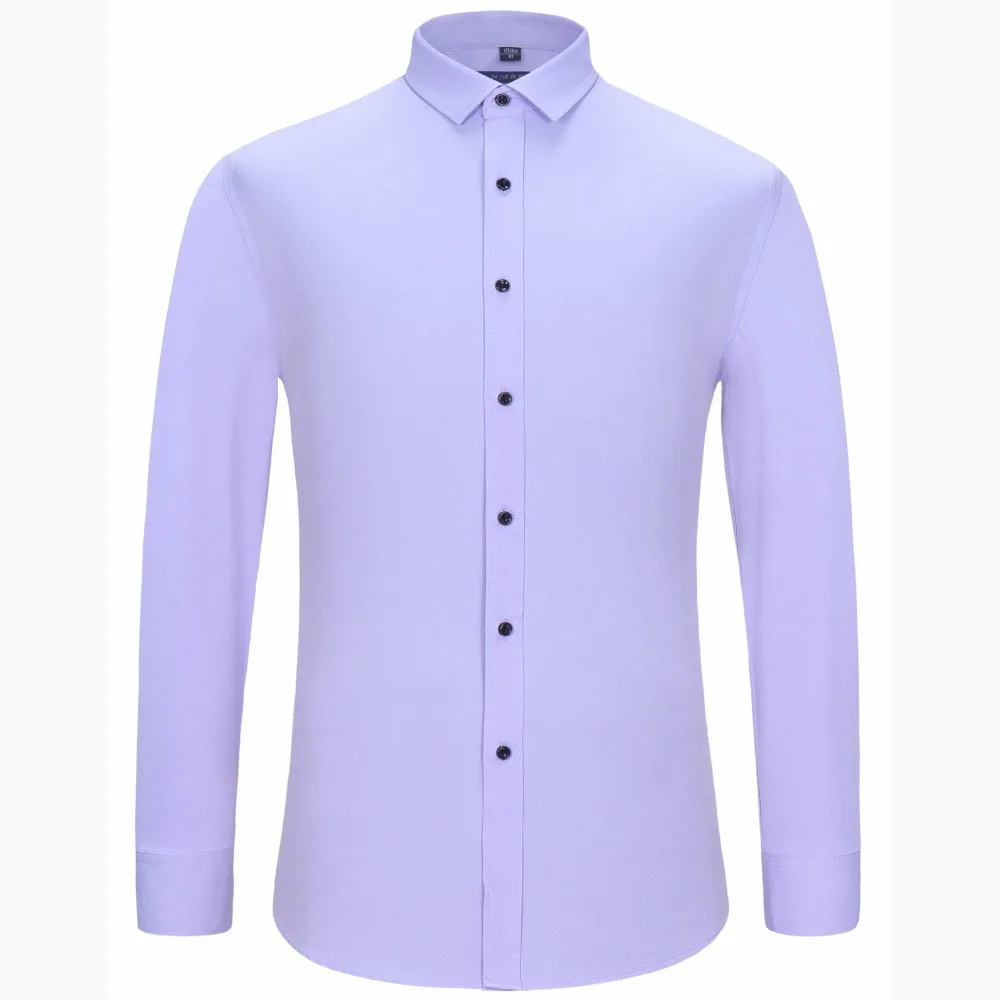 Мужская классическая рубашка с длинным рукавом из бамбукового волокна|camisa
