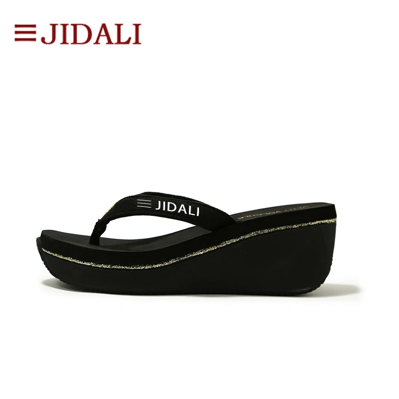 Jidали модные женские туфли пляжные сланцы шикарные из ЭВА на танкетке уличные