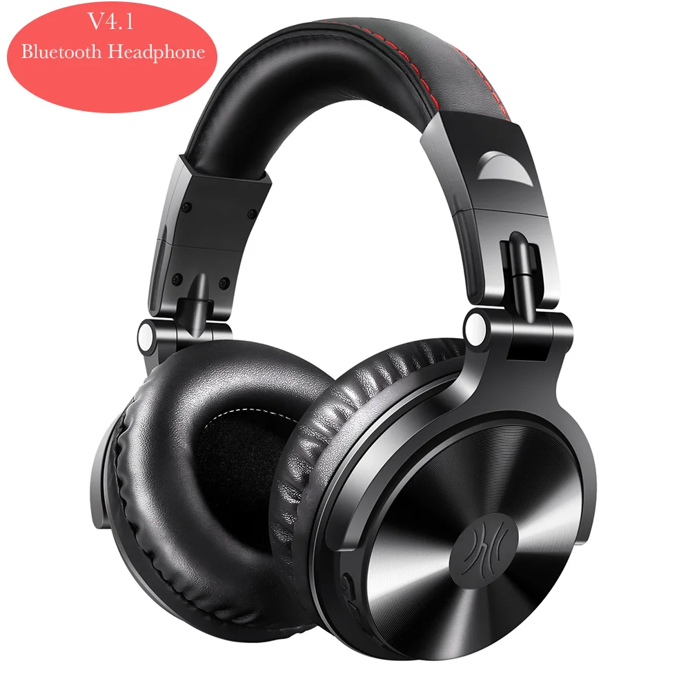 Black Oneodio беспроводные DJ Наушники V4.1 Bluetooth наушники беспроводные на ухо стерео беспроводные+ Проводная гарнитура для телефонов PC Новые - Цвет: Black