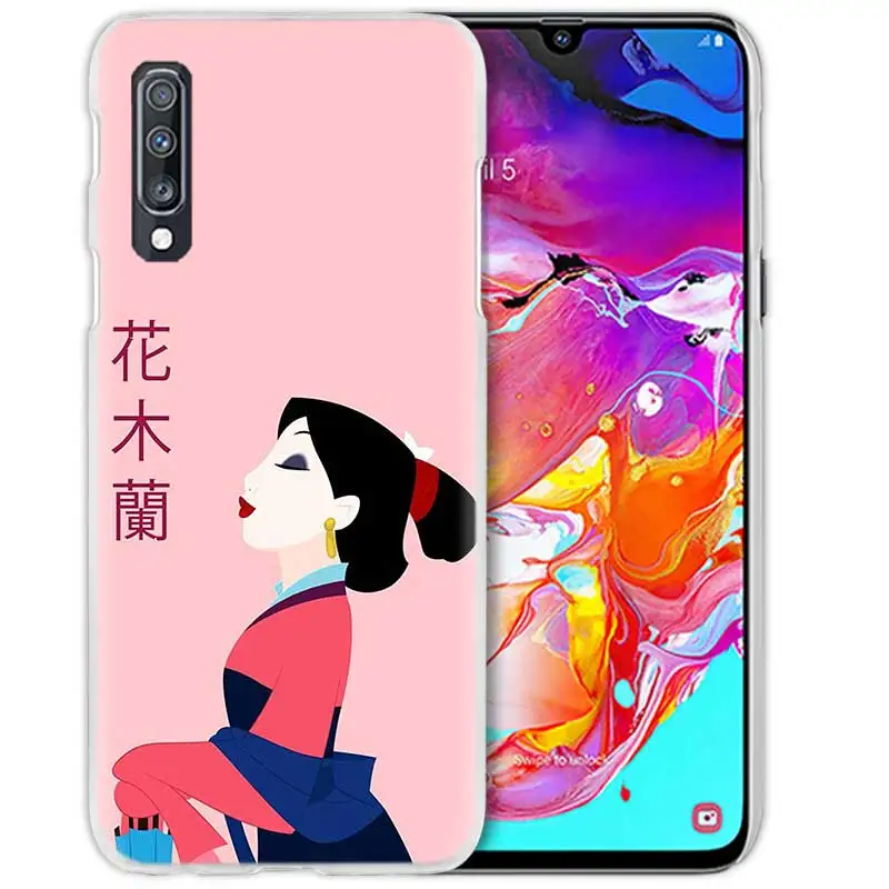 Мулан аниме чехол для samsung Galaxy A50 A70 A20e A60 A40 A30 A20 A10 A8 A6 плюс A9 A7 чистой твёрдой ПВХ-Капа чехол для телефона чехол