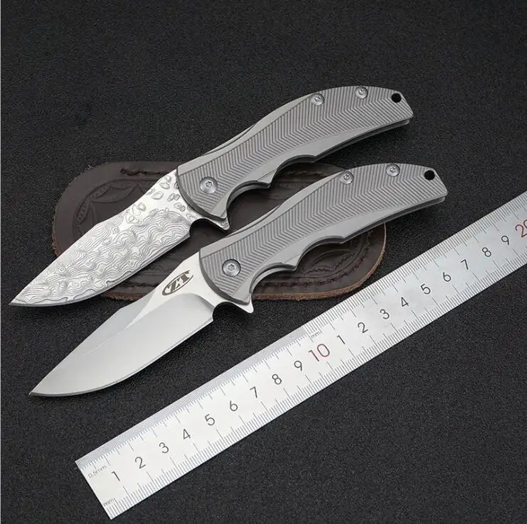 Складной нож ZT0606 карманный клинок из титанового сплава лезвие D2 TC4