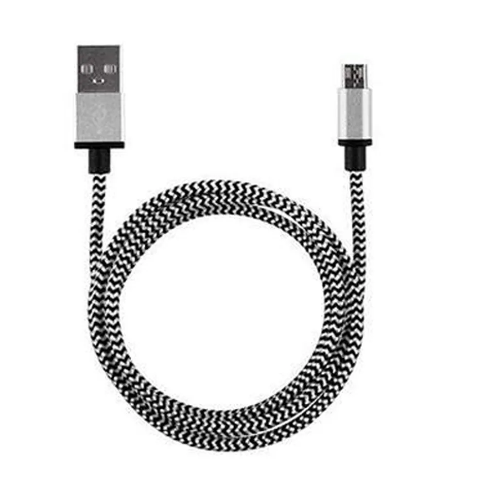 V8 2A Плетеный алюминиевый Micro USB кабель для быстрой зарядки и синхронизации данных