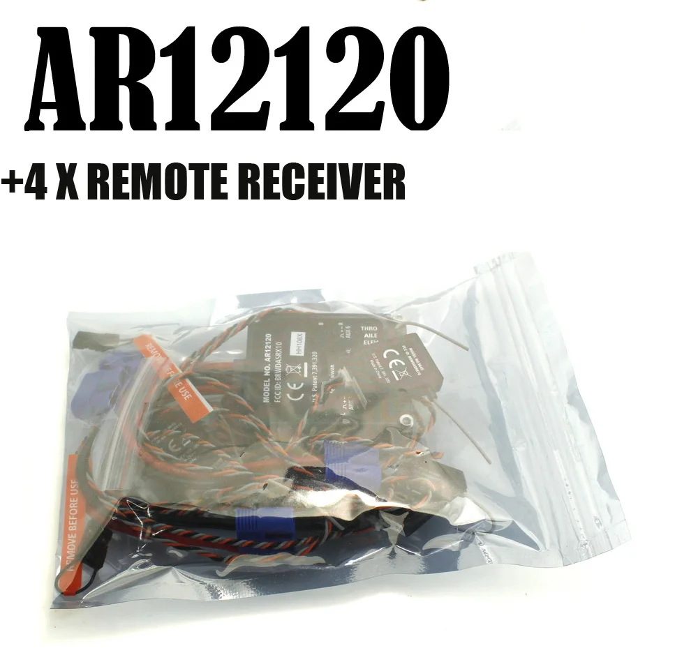 10 шт./лот 12CH AR12120 приемник PowerSafe SPMAR12120 XPlus + 4 шт. пульт дистанционного управления