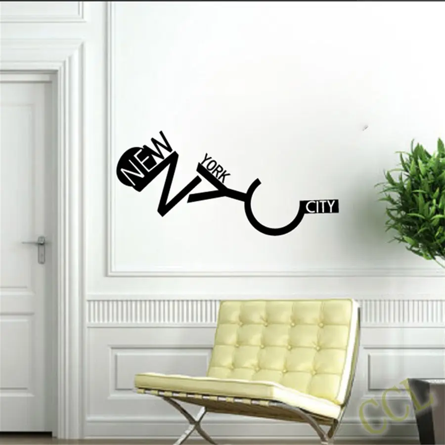 Бесплатная доставка Нью Йорк настенные Стикеры художественные наклейки
