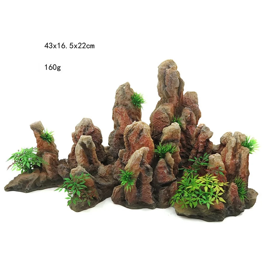 Аквариумные Ландшафтные рокерские украшения имитация смолы искусственный