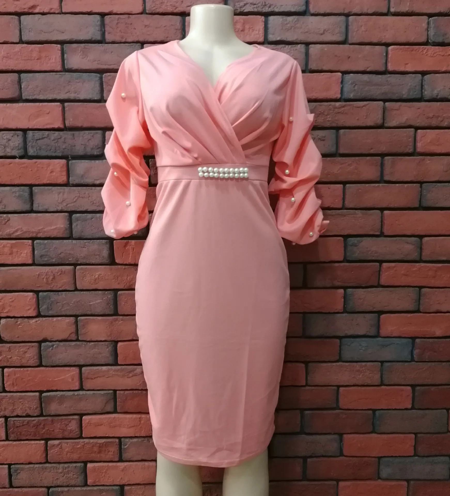 Новинка 2018 африканская куртка с v-образным вырезом украшенная жемчужинами и