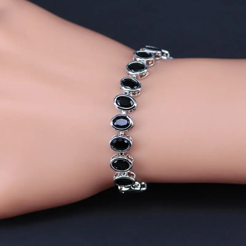 Женский простой набор украшений браслет кольцо ожерелье серьги белый