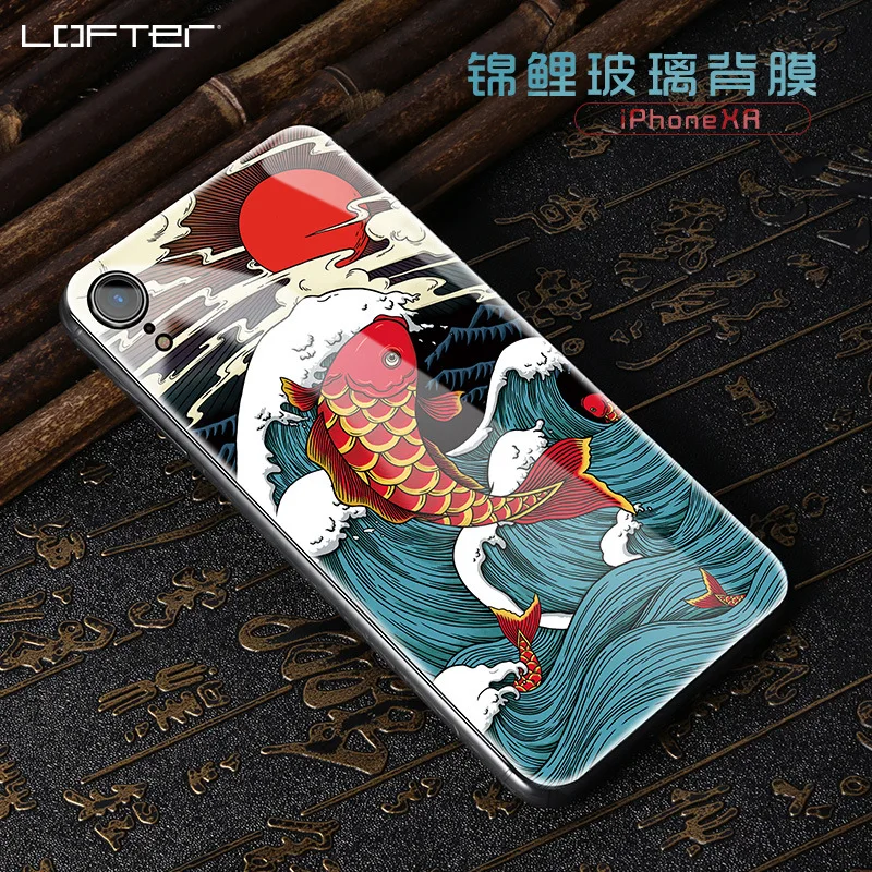 Стайлинг телефона закаленное стекло задняя пленка для iPhone XR мультфильм кои