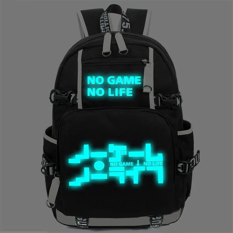 Рюкзак для косплея No Game life I Love светящаяся школьная сумка через плечо с